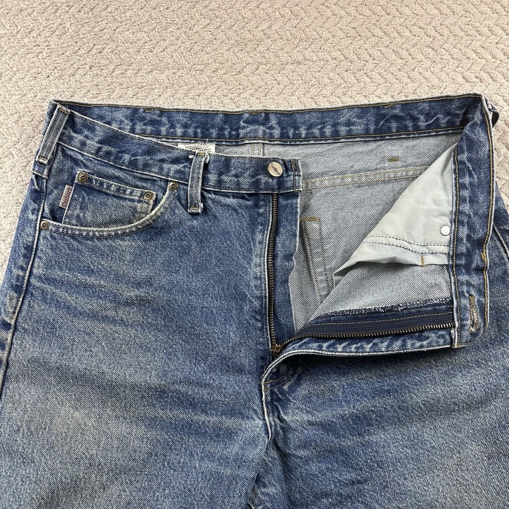 VTG Carhartt Jeans Mens 36x34 Made in USA Jeans Pants Workwear (34x33 Actual) - Picture 11 of 15